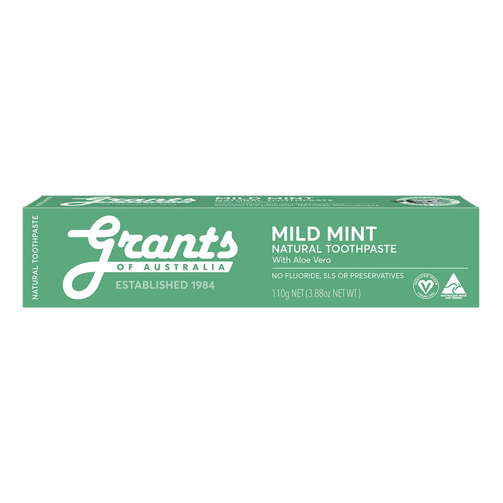 Mild Mint Natural Toothpaste – Fluoride Free – 110g