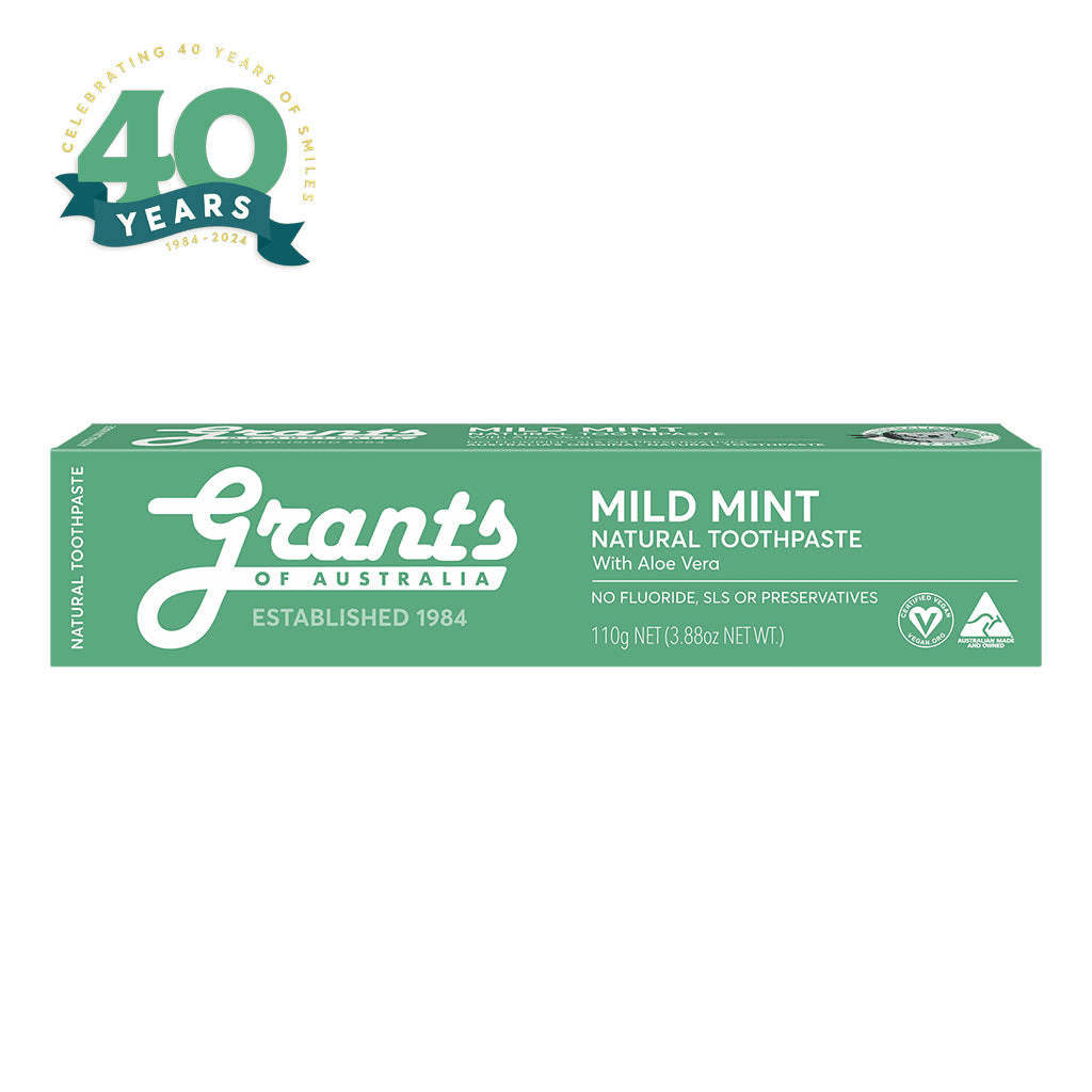 Mild Mint Natural Toothpaste – Fluoride Free – 110g