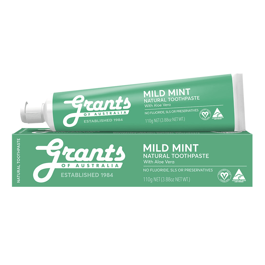 Mild Mint Natural Toothpaste – Fluoride Free – 110g