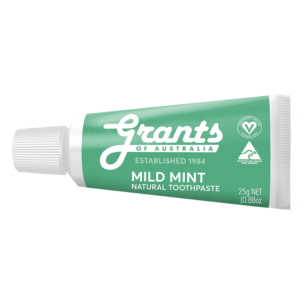 Mild Mint Natural Toothpaste – Fluoride Free – Travel Size – 25g