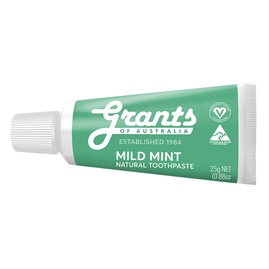 Mild Mint Natural Toothpaste – Fluoride Free – Travel Size – 25g