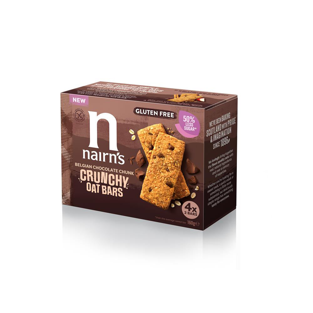 Nairn'S Gf Belgian Choc Chunk Oat Bar 160G