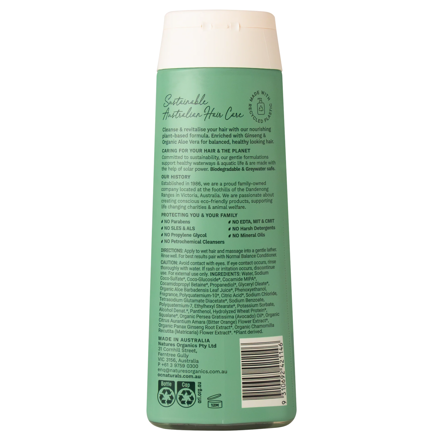 OC Naturals Normal Balance Shampoo 400ml