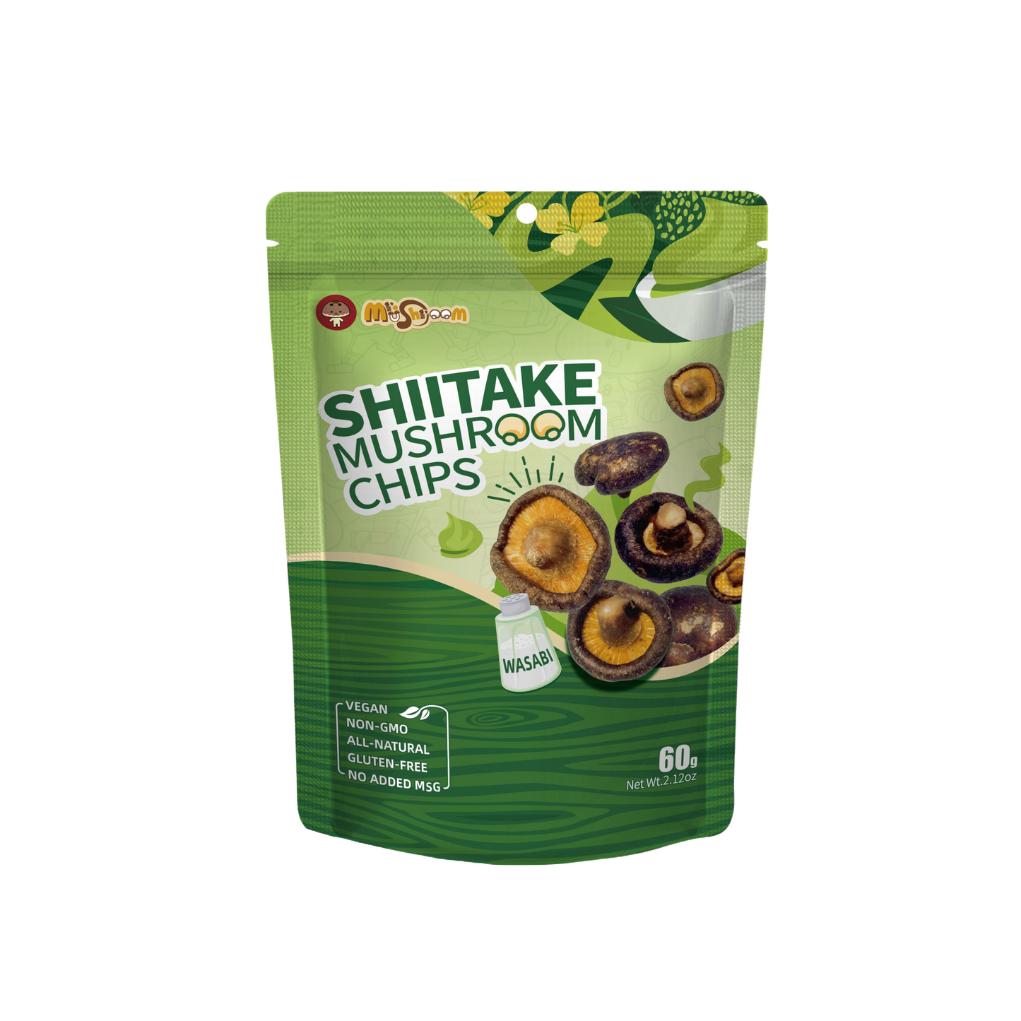 Shiitake Mushroom Chips (Wasabi)