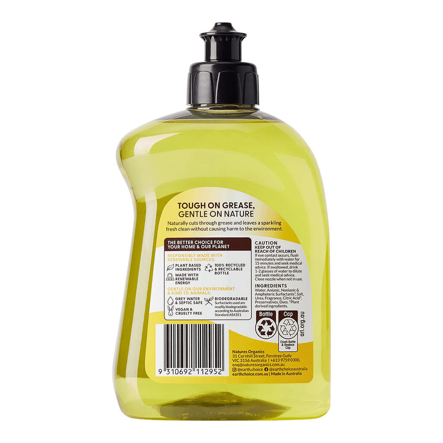 Earth Choice Lemon Burst Concentrate Dishwashing Liquid 500ml