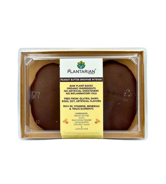 THE PLANTARIAN PEANUT BUTTER BROWNIE INTENSE .