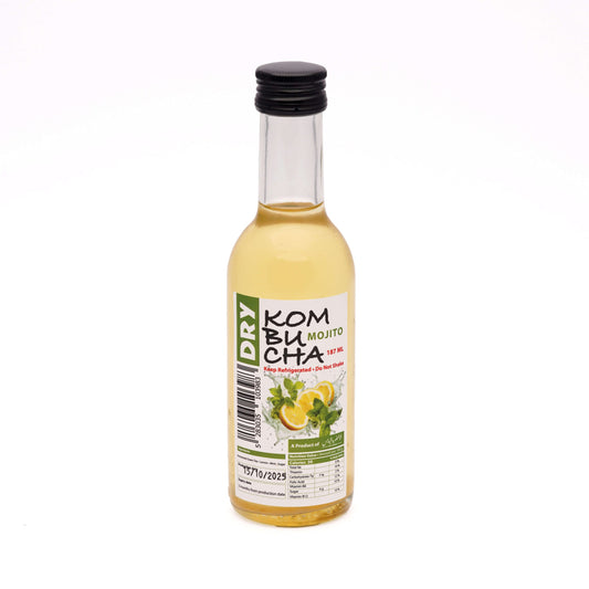 Dry & Raw - Kombucha Green Tea – Lemon & Mint Mojito 187 ml