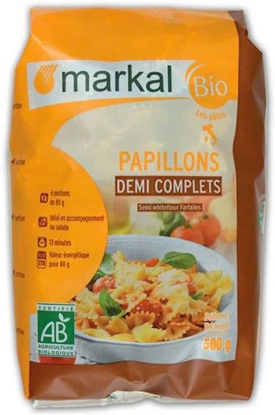 Markal Butterfly Shape Semi Wholegrain Pasta 500g