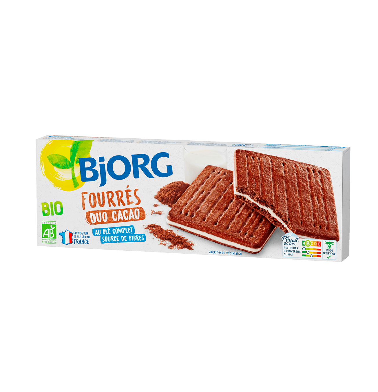 Bjorg - Biscuits Fourrés duo cacao 150g