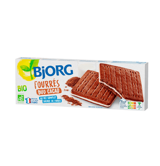 Bjorg - Biscuits Fourrés duo cacao 150g