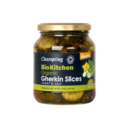 Clearspring-Organic Gherkins Slices 350g