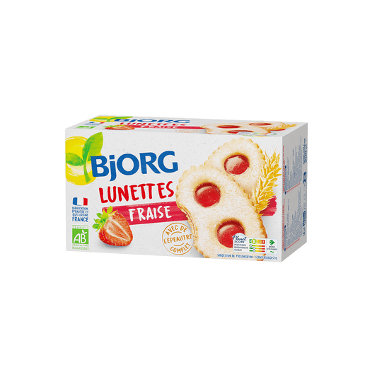 Bjorg - Biscuits lunettes à la fraise 50g