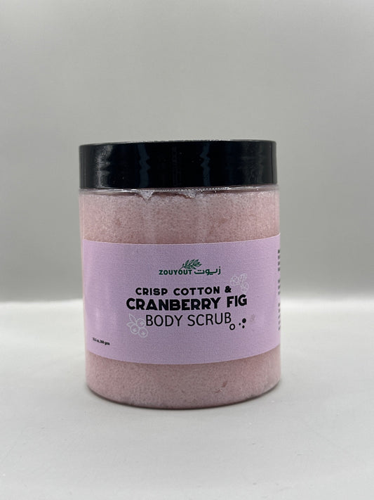 Zouyout Crisp Cotton & Cranberry Fig Body Scrub - Front