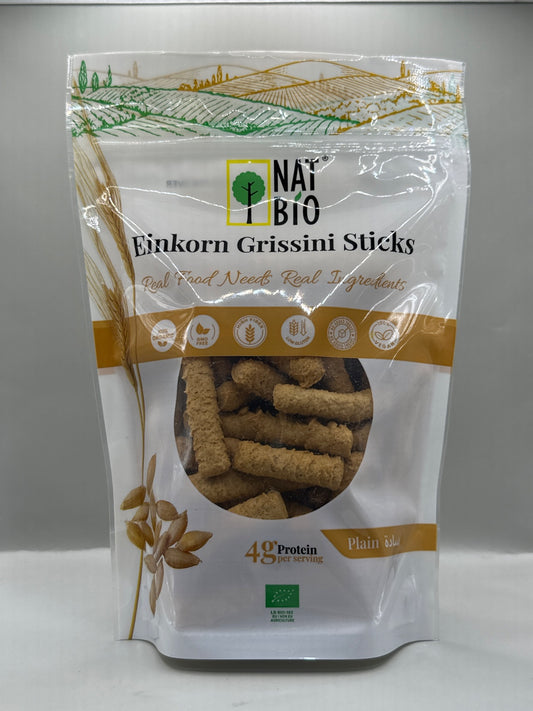 NAT BIO Einkorn Grissini Sticks plain - Front