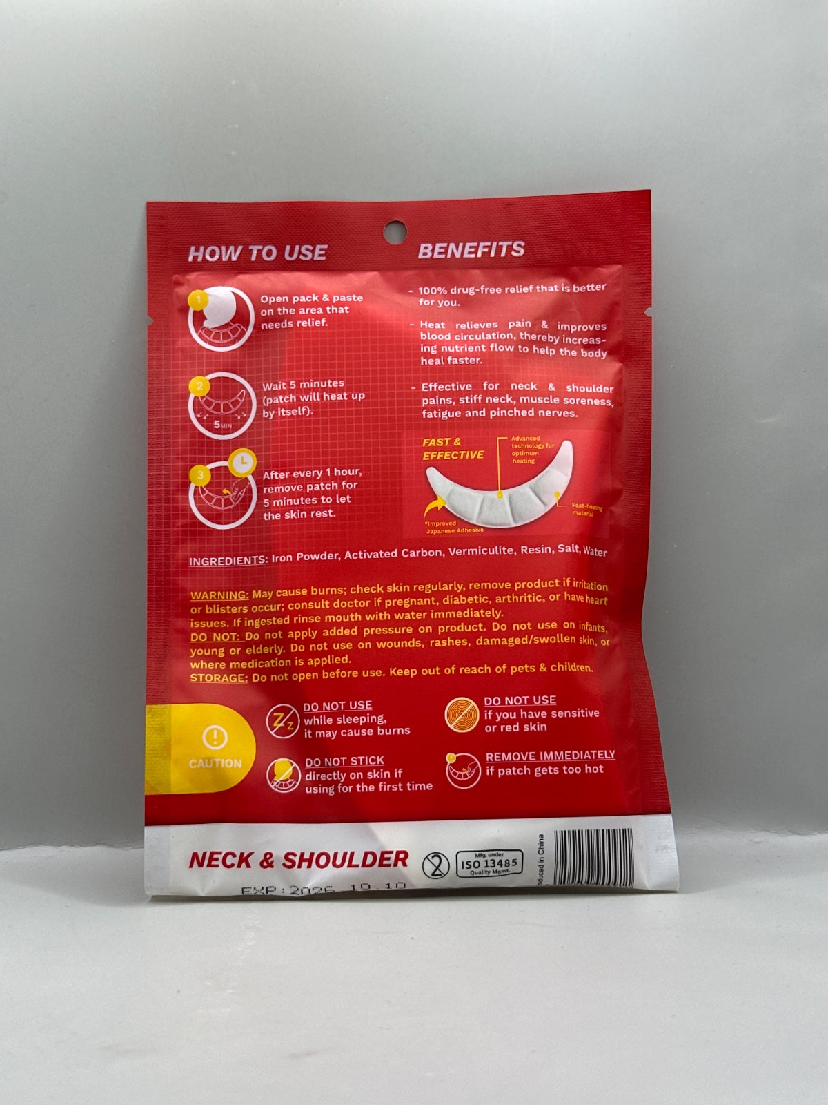 Ipharma Love Neck & Shoulder Heating Patch - Back