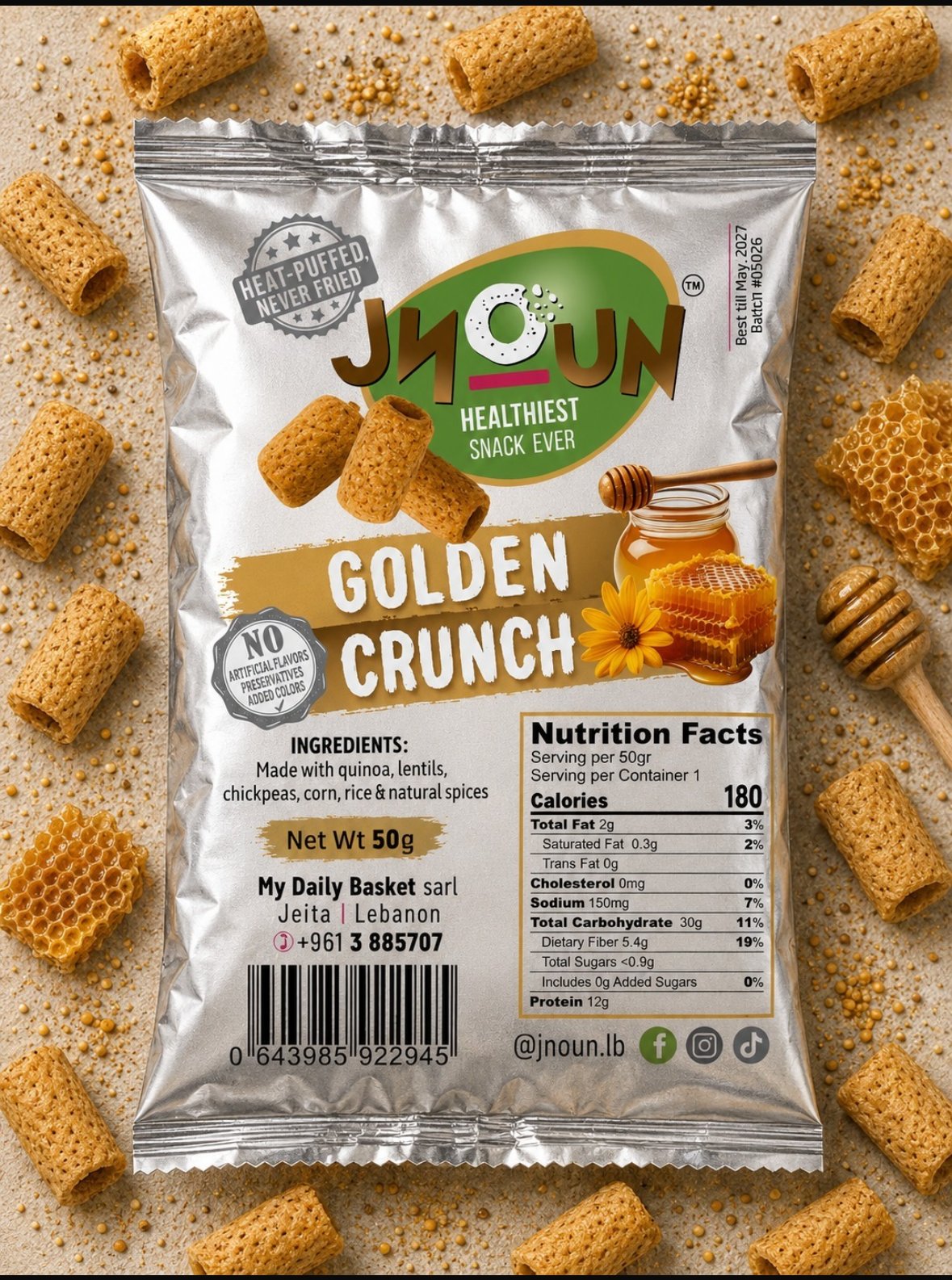 Jnoun Golden Crunch - Front