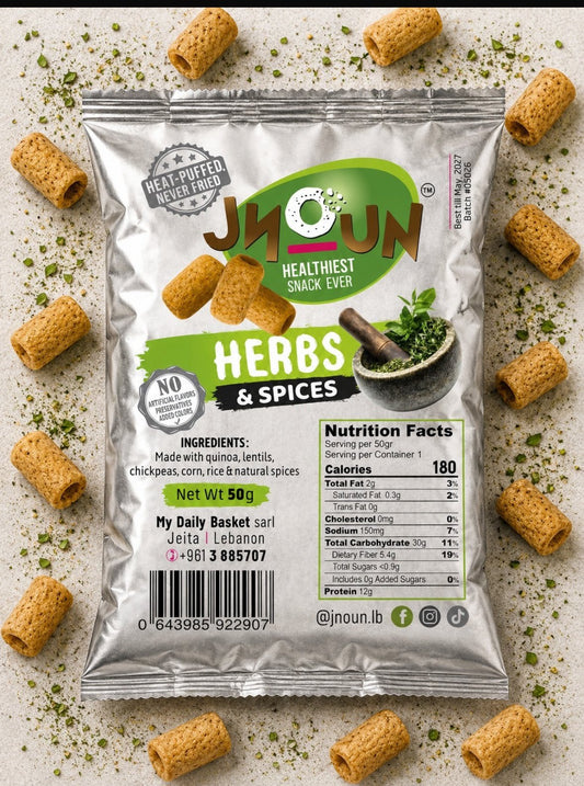 Jnoun Herbs & Spices - Front