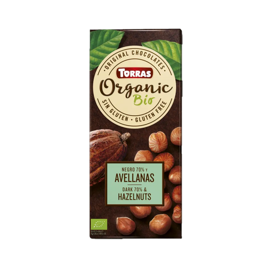 Organic 70% Dark Chocolate with Hazelnut