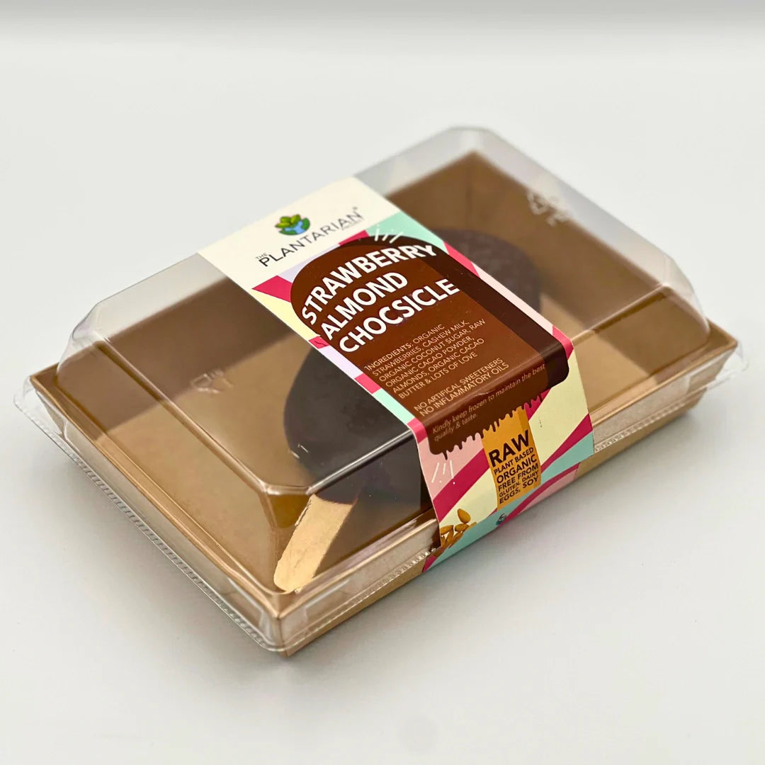 The Plantarian Project - Strawberry Almond Chocsicle