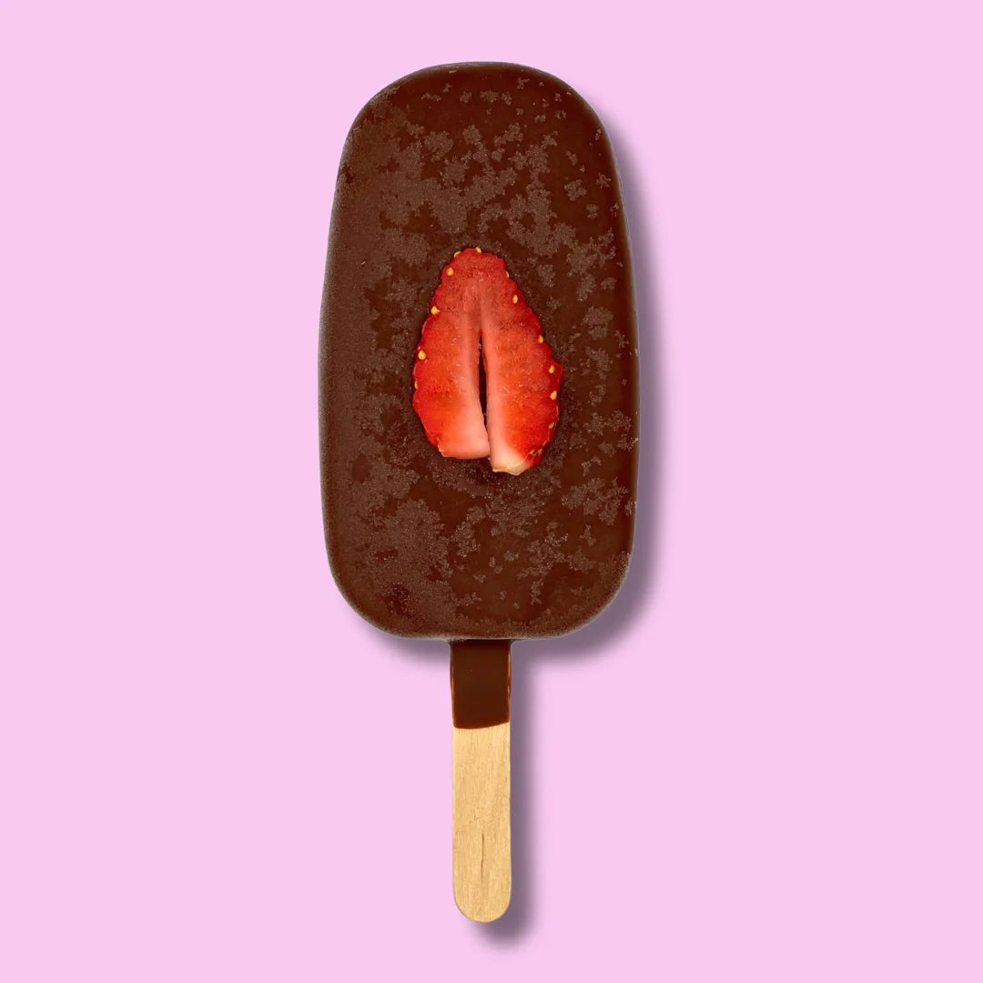 The Plantarian Project - Strawberry Almond Chocsicle