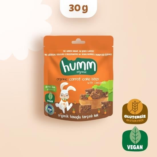 Grizzlo Humm Organic & Glutefree Carrot Cake Bites With Cinnamon 30G