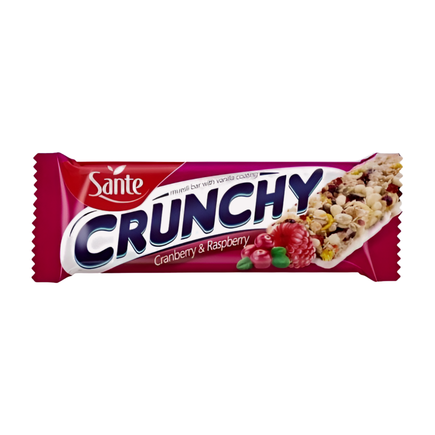 Sante Crunchy Muesli Bar Cranberry & Raspberry